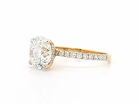 18 krt. geel gouden ring met diamant 3,14 crt. - afbeelding 5 van  10