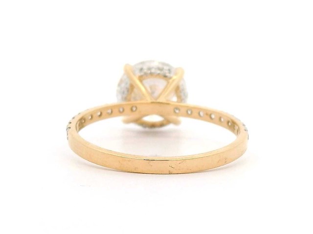18 krt. geel gouden ring met diamant 3,14 crt. - afbeelding 6 van  10