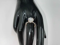 18 krt. geel gouden ring met diamant 4,00 crt. - afbeelding 6 van  12