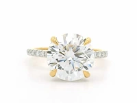 18 krt. geel gouden ring met diamant 4,00 crt. - afbeelding 1 van  10