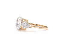 18 krt. geel gouden ring met diamant 4,06 crt. - afbeelding 5 van  7