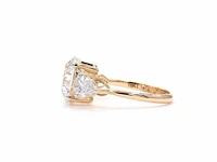 18 krt. geel gouden ring met diamant 4,06 crt. - afbeelding 6 van  7