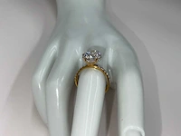 18 krt. geel gouden ring met diamant 4,54 crt. - afbeelding 11 van  17