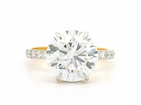 18 krt. geel gouden ring met diamant 4,54 crt. - afbeelding 14 van  17