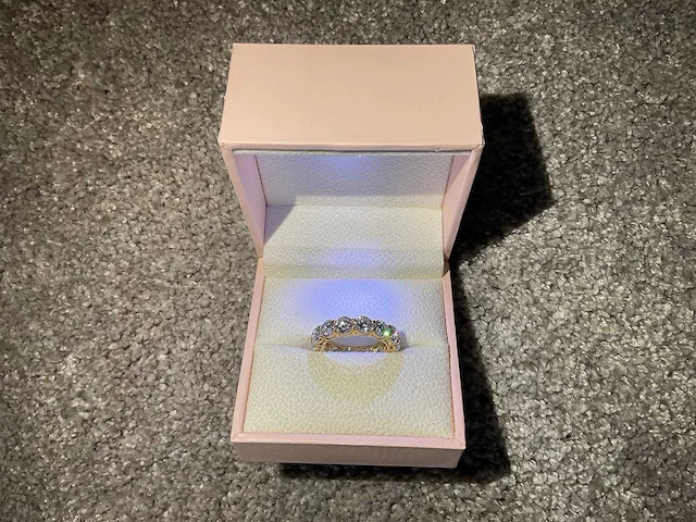 18 krt. geel gouden ring met diamant 6,48 crt. - afbeelding 5 van  11