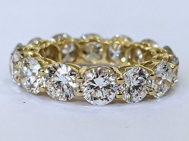 18 krt. geel gouden ring met diamant 6,48 crt. - afbeelding 11 van  11