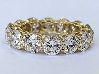 18 krt. geel gouden ring met diamant 6,48 crt. - afbeelding 11 van  11
