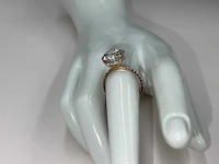 18 krt. geel gouden ring met diamanten 6,00 crt. - afbeelding 7 van  18