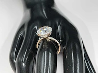 18 krt. geel gouden ring met diamanten 6,00 crt. - afbeelding 9 van  18
