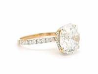 18 krt. geel gouden ring met diamanten 6,00 crt. - afbeelding 15 van  18