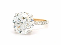 18 krt. geel gouden ring met diamanten 6,00 crt. - afbeelding 16 van  18