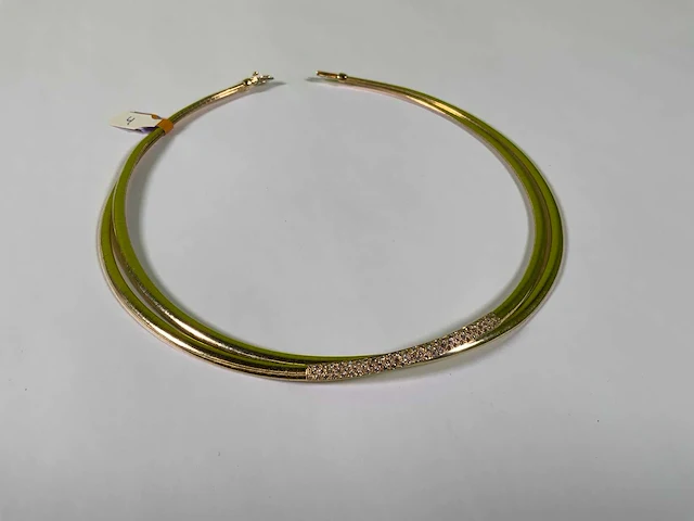 18 krt geelgouden choker ketting - afbeelding 2 van  5