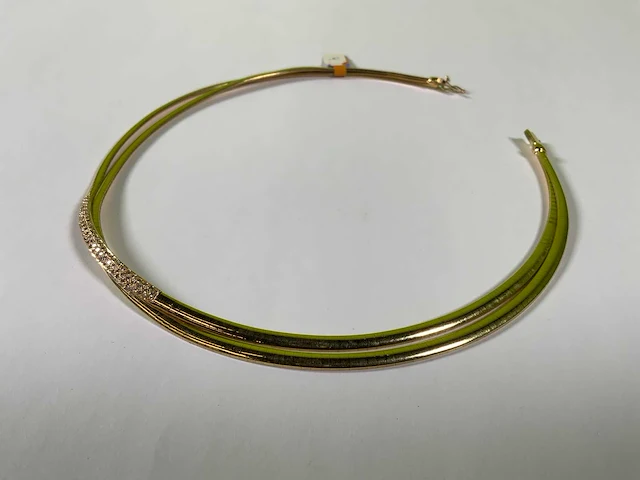 18 krt geelgouden choker ketting - afbeelding 3 van  5