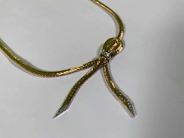 18 krt geelgouden collier ketting - afbeelding 3 van  4