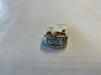 18 krt geelgouden en palladium ring - afbeelding 2 van  3