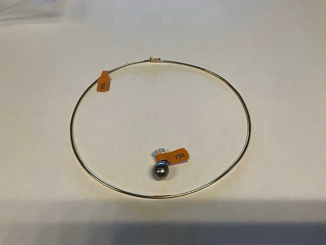 18 krt geelgouden ketting - afbeelding 1 van  3