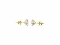 18 krt. geelgouden oorstekers met 2,05 crt. diamant - afbeelding 5 van  7