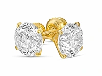 18 krt. geelgouden oorstekers met 2,05 crt. diamant - afbeelding 1 van  7