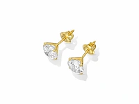 18 krt. geelgouden oorstekers met 2,05 crt. diamant - afbeelding 7 van  7