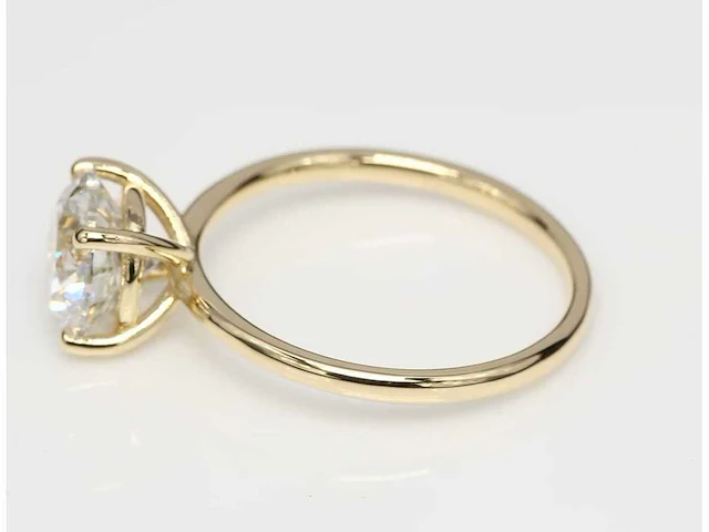 18 krt. geelgouden ring met 3,00 crt. diamant - afbeelding 2 van  6