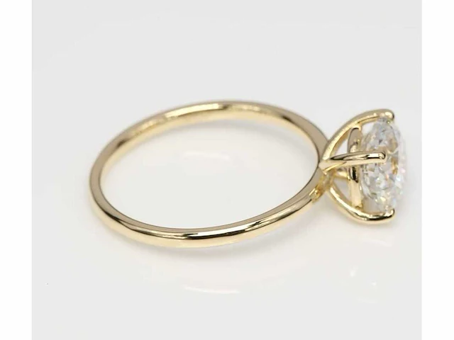 18 krt. geelgouden ring met 3,00 crt. diamant - afbeelding 4 van  6