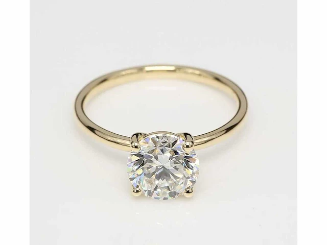 18 krt. geelgouden ring met 3,00 crt. diamant - afbeelding 5 van  6