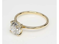 18 krt. geelgouden ring met 3,00 crt. diamant - afbeelding 1 van  6