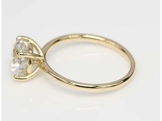 18 krt. geelgouden ring met 3,00 crt. diamant - afbeelding 2 van  6