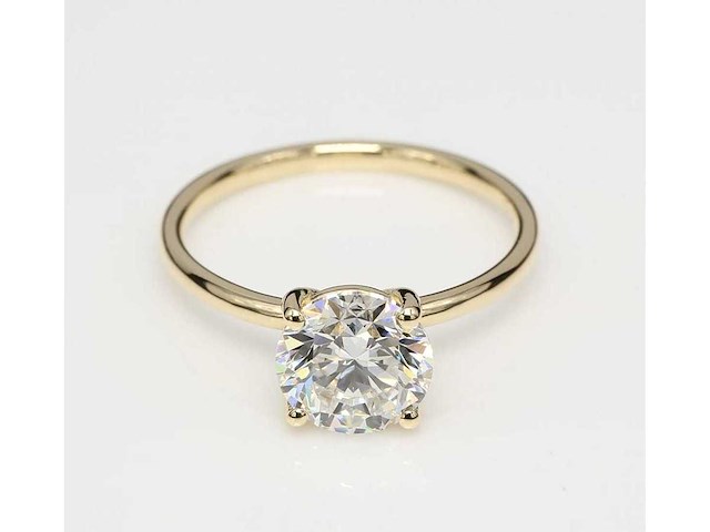 18 krt. geelgouden ring met 3,00 crt. diamant - afbeelding 5 van  6