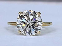 18 krt. geelgouden ring met 4,02 crt. diamant - afbeelding 1 van  8