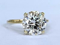 18 krt. geelgouden ring met 4,02 crt. diamant - afbeelding 2 van  8