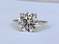 18 krt. geelgouden ring met 4,02 crt. diamant - afbeelding 6 van  8
