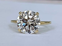 18 krt. geelgouden ring met 4,02 crt. diamant - afbeelding 8 van  8