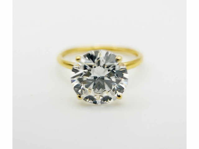 18 krt. geelgouden ring met 5,02 crt. diamant - afbeelding 3 van  7