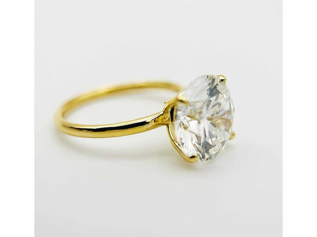 18 krt. geelgouden ring met 5,02 crt. diamant - afbeelding 4 van  7