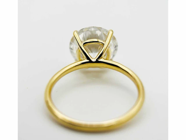 18 krt. geelgouden ring met 5,02 crt. diamant - afbeelding 6 van  7