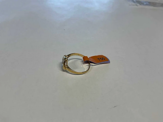 18 krt geelgouden ring - afbeelding 2 van  3