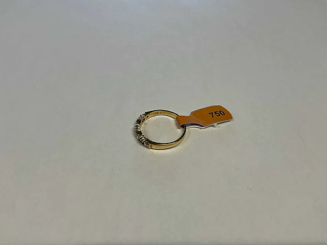 18 krt geelgouden ring - afbeelding 2 van  3