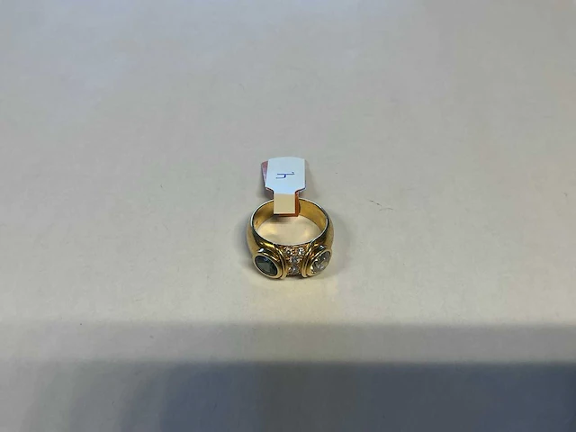 18 krt geelgouden ring - afbeelding 1 van  4