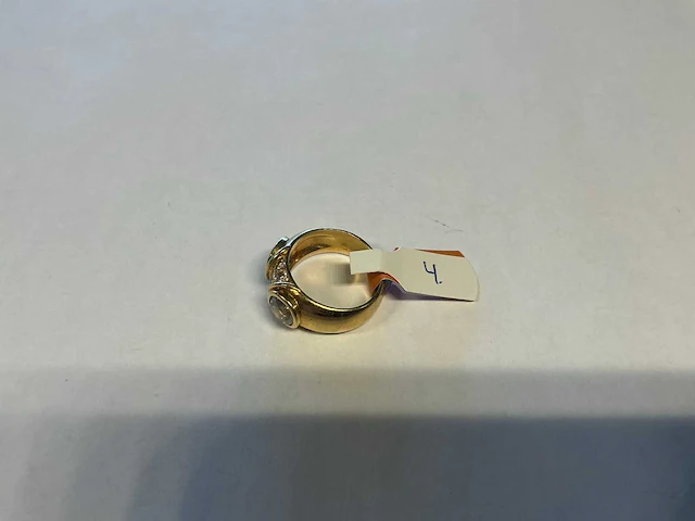 18 krt geelgouden ring - afbeelding 2 van  4