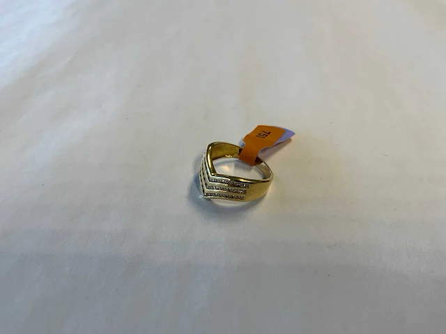 18 krt geelgouden ring - afbeelding 1 van  4