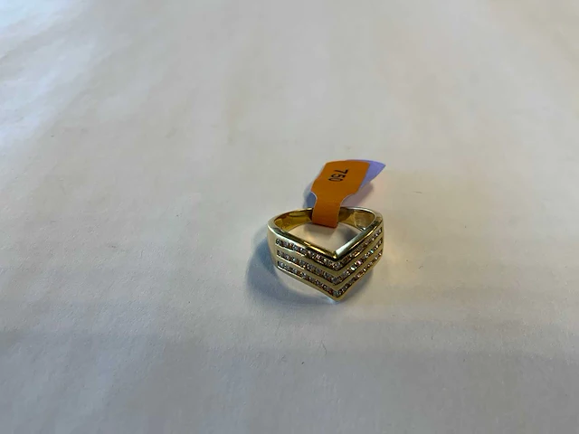 18 krt geelgouden ring - afbeelding 3 van  4