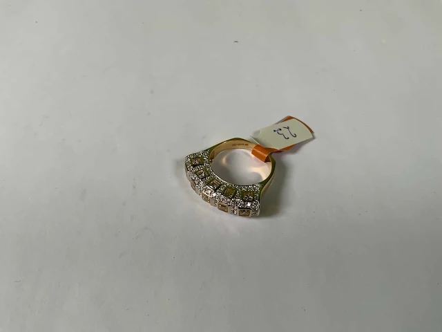 18 krt geelgouden ring - afbeelding 1 van  4
