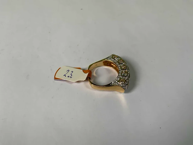 18 krt geelgouden ring - afbeelding 3 van  4