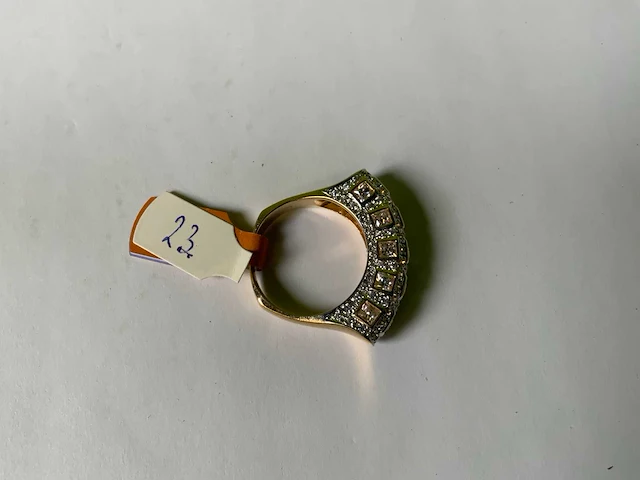 18 krt geelgouden ring - afbeelding 4 van  4
