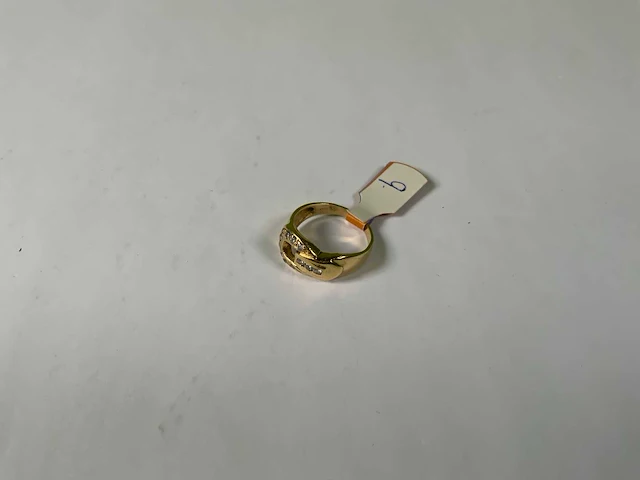 18 krt geelgouden ring - afbeelding 1 van  5