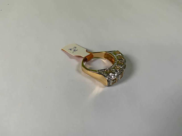 18 krt geelgouden ring - afbeelding 2 van  5
