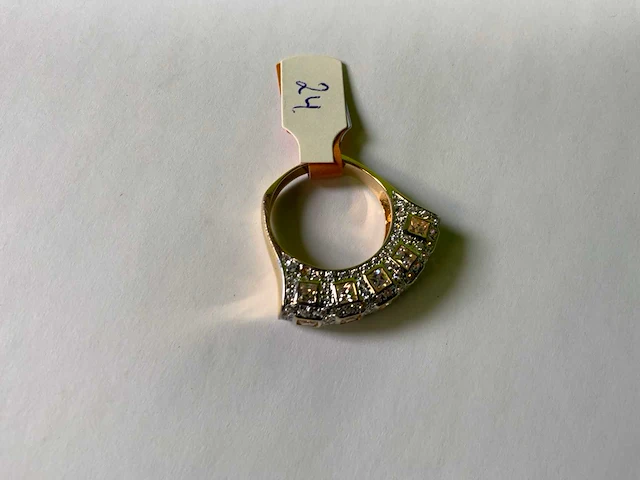 18 krt geelgouden ring - afbeelding 3 van  5