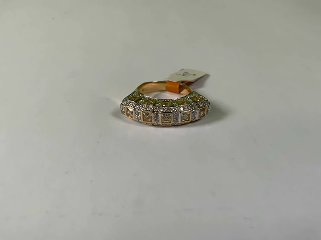 18 krt geelgouden ring - afbeelding 4 van  5