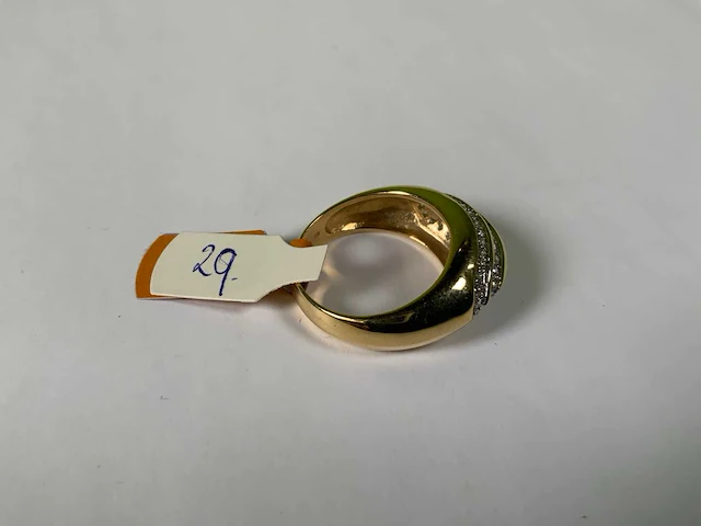 18 krt geelgouden ring - afbeelding 3 van  5